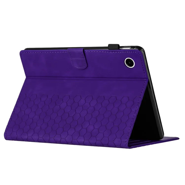 For Samsung Galaxy Tab A8 10.5 (2022)  /  (2021) Case Honeycomb Printed Leather Tablet Cover with Card Slot