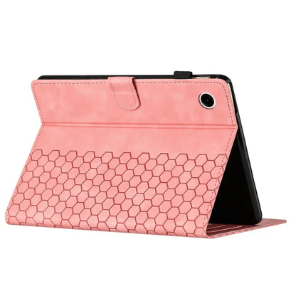 For Samsung Galaxy Tab A8 10.5 (2022)  /  (2021) Case Honeycomb Printed Leather Tablet Cover with Card Slot