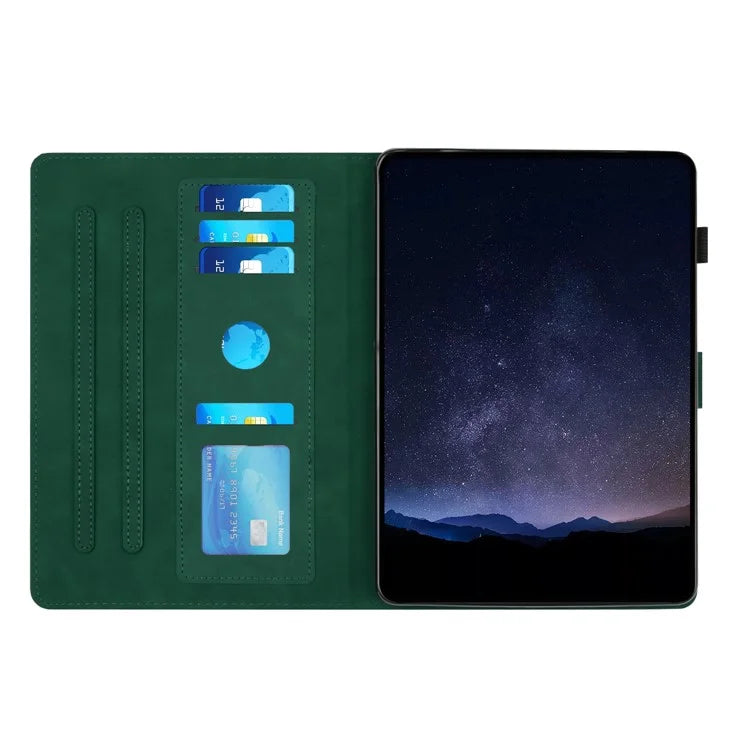 For Samsung Galaxy Tab A9+ Case Honeycomb Printed Leather Tablet Cover with Card Slot