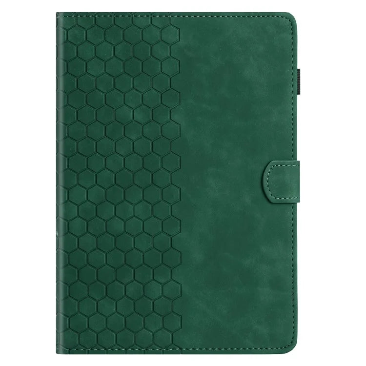For Samsung Galaxy Tab A9+ Case Honeycomb Printed Leather Tablet Cover with Card Slot