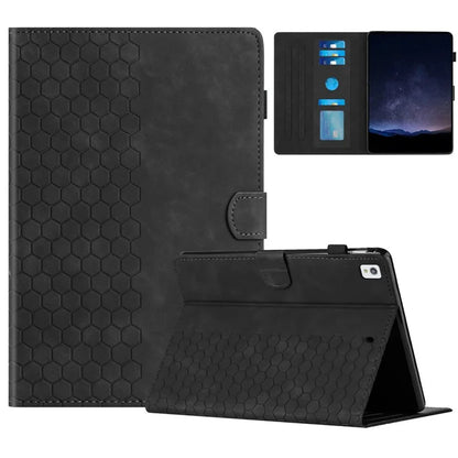 For Samsung Galaxy Tab A7 Lite 8.7-inch T220  /  T225 Case Honeycomb Printed Leather Tablet Cover with Card Slot