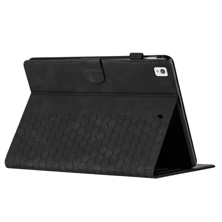 For Samsung Galaxy Tab A7 Lite 8.7-inch T220  /  T225 Case Honeycomb Printed Leather Tablet Cover with Card Slot