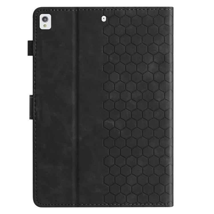For Samsung Galaxy Tab A7 Lite 8.7-inch T220  /  T225 Case Honeycomb Printed Leather Tablet Cover with Card Slot