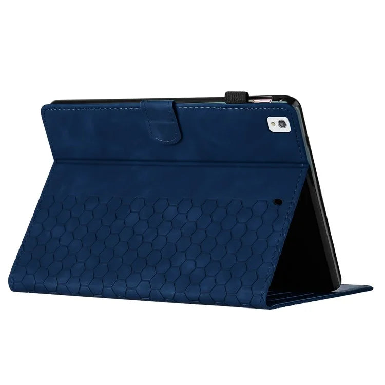 For Samsung Galaxy Tab A7 Lite 8.7-inch T220  /  T225 Case Honeycomb Printed Leather Tablet Cover with Card Slot