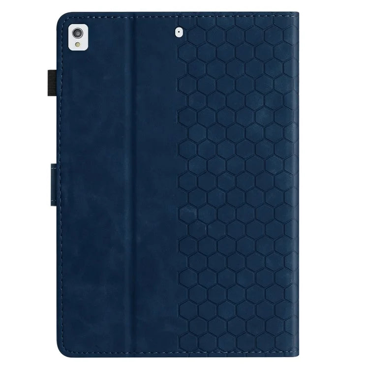 For Samsung Galaxy Tab A7 Lite 8.7-inch T220  /  T225 Case Honeycomb Printed Leather Tablet Cover with Card Slot