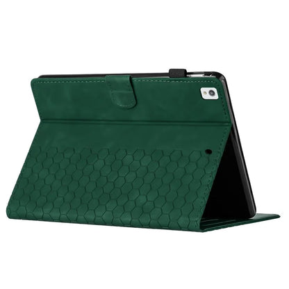 For Samsung Galaxy Tab A7 Lite 8.7-inch T220  /  T225 Case Honeycomb Printed Leather Tablet Cover with Card Slot