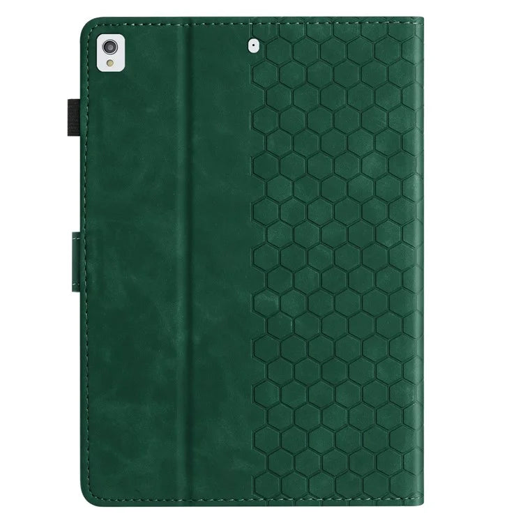 For Samsung Galaxy Tab A7 Lite 8.7-inch T220  /  T225 Case Honeycomb Printed Leather Tablet Cover with Card Slot