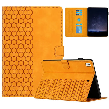 For Samsung Galaxy Tab A7 Lite 8.7-inch T220  /  T225 Case Honeycomb Printed Leather Tablet Cover with Card Slot