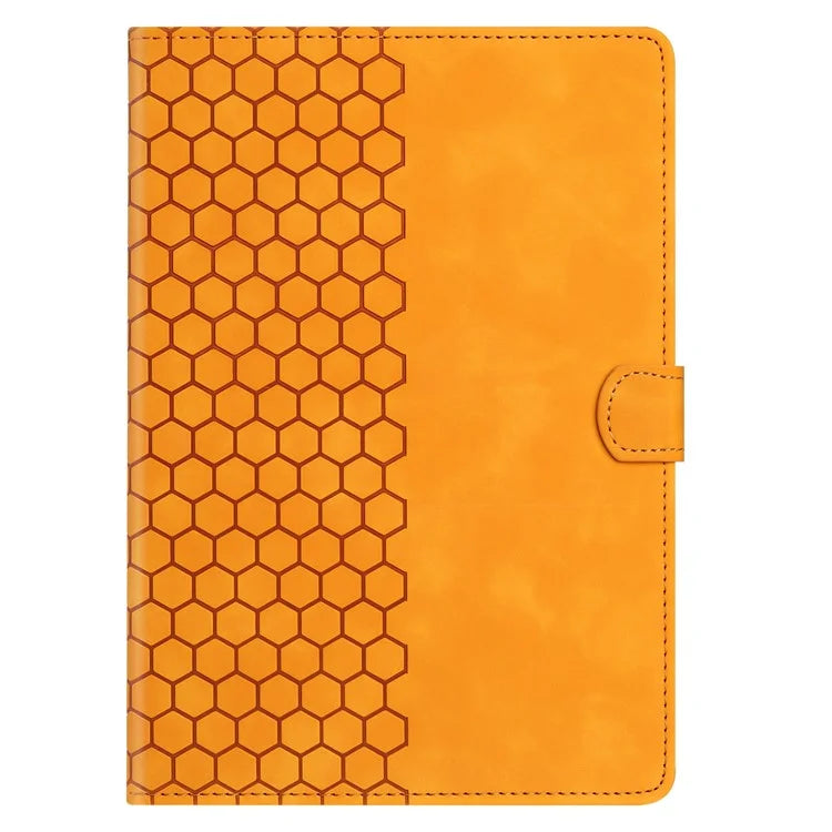 For Samsung Galaxy Tab A7 Lite 8.7-inch T220  /  T225 Case Honeycomb Printed Leather Tablet Cover with Card Slot