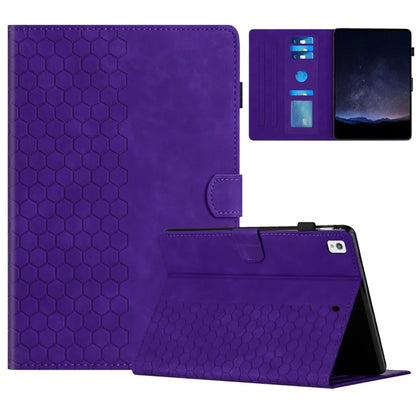For Samsung Galaxy Tab A7 Lite 8.7-inch T220  /  T225 Case Honeycomb Printed Leather Tablet Cover with Card Slot