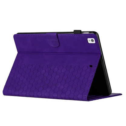 For Samsung Galaxy Tab A7 Lite 8.7-inch T220  /  T225 Case Honeycomb Printed Leather Tablet Cover with Card Slot