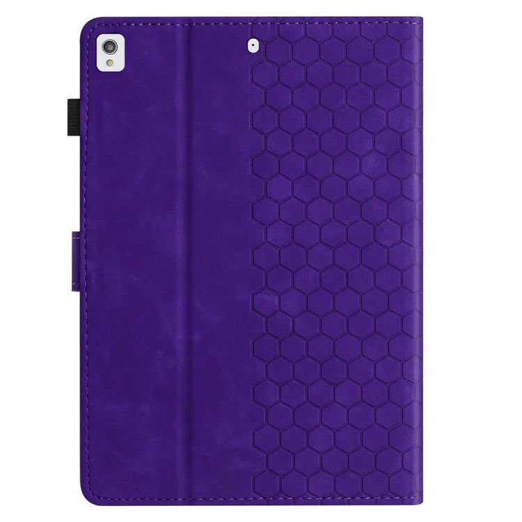 For Samsung Galaxy Tab A7 Lite 8.7-inch T220  /  T225 Case Honeycomb Printed Leather Tablet Cover with Card Slot