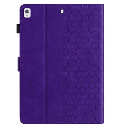 For Samsung Galaxy Tab A7 Lite 8.7-inch T220  /  T225 Case Honeycomb Printed Leather Tablet Cover with Card Slot