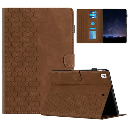 For Samsung Galaxy Tab A7 Lite 8.7-inch T220  /  T225 Case Honeycomb Printed Leather Tablet Cover with Card Slot
