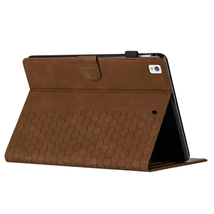 For Samsung Galaxy Tab A7 Lite 8.7-inch T220  /  T225 Case Honeycomb Printed Leather Tablet Cover with Card Slot