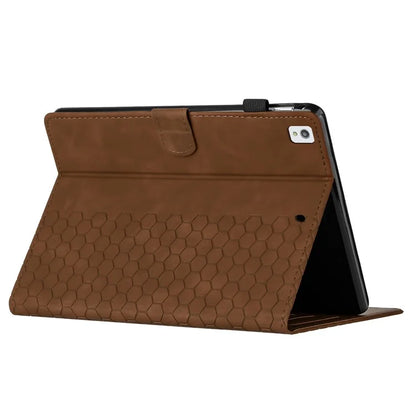 For Samsung Galaxy Tab A7 Lite 8.7-inch T220  /  T225 Case Honeycomb Printed Leather Tablet Cover with Card Slot