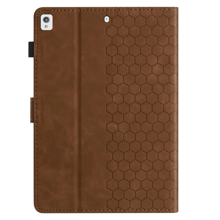 For Samsung Galaxy Tab A7 Lite 8.7-inch T220  /  T225 Case Honeycomb Printed Leather Tablet Cover with Card Slot