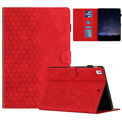 For Samsung Galaxy Tab A7 Lite 8.7-inch T220  /  T225 Case Honeycomb Printed Leather Tablet Cover with Card Slot