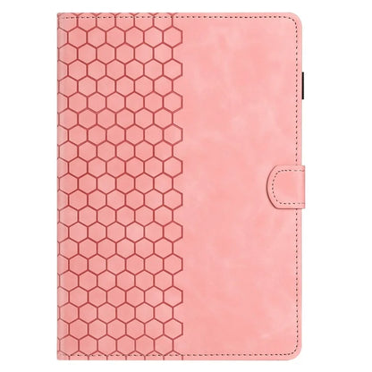 For Samsung Galaxy Tab A7 Lite 8.7-inch T220  /  T225 Case Honeycomb Printed Leather Tablet Cover with Card Slot