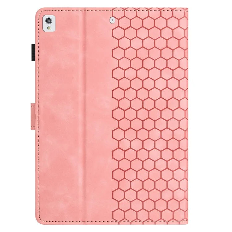 For Samsung Galaxy Tab A7 Lite 8.7-inch T220  /  T225 Case Honeycomb Printed Leather Tablet Cover with Card Slot