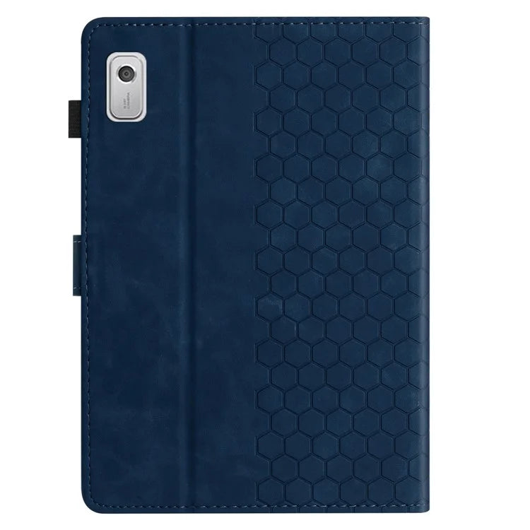 For Lenovo Tab P11 Gen 2 Case Honeycomb Printed Leather Tablet Cover with Card Slot