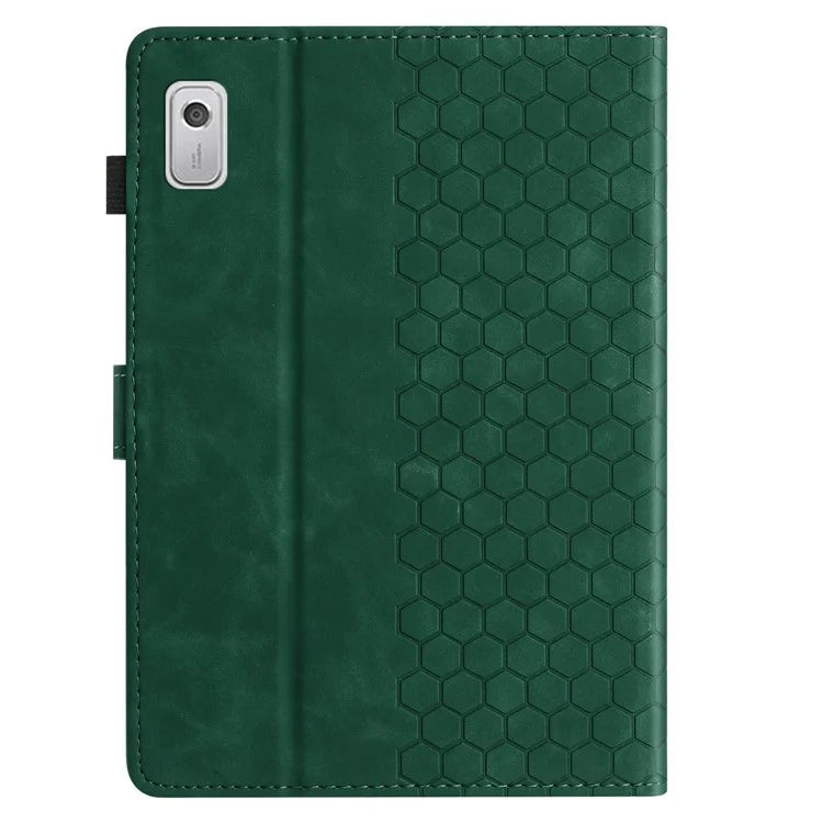 For Lenovo Tab P11 Gen 2 Case Honeycomb Printed Leather Tablet Cover with Card Slot