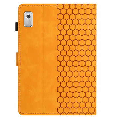 For Lenovo Tab P11 Gen 2 Case Honeycomb Printed Leather Tablet Cover with Card Slot