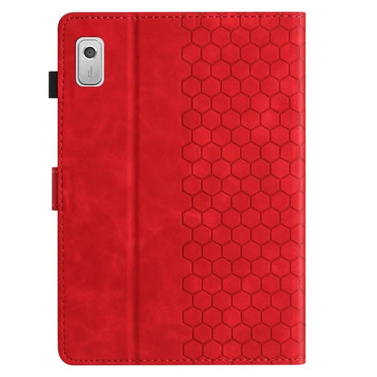 For Lenovo Tab P11 Gen 2 Case Honeycomb Printed Leather Tablet Cover with Card Slot