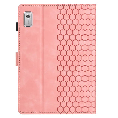 For Lenovo Tab P11 Gen 2 Case Honeycomb Printed Leather Tablet Cover with Card Slot