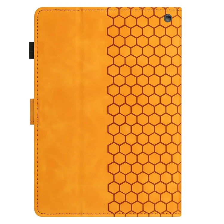 For Amazon Kindle Fire Max 11 2023 Case Honeycomb Printed Leather Tablet Cover with Card Slot