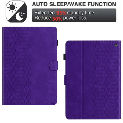 For Amazon Kindle Fire Max 11 2023 Case Honeycomb Printed Leather Tablet Cover with Card Slot