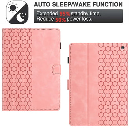 For Amazon Kindle Fire Max 11 2023 Case Honeycomb Printed Leather Tablet Cover with Card Slot