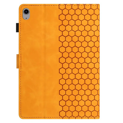 For Lenovo Tab P11 Case Honeycomb Printed Leather Tablet Cover with Card Slot