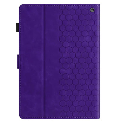 For Amazon Fire HD 10 (2021)  /  HD 10 Plus (2021) Case Honeycomb Printed Leather Tablet Cover with Card Slot