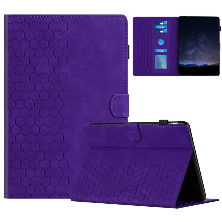 For Amazon Kindle Paperwhite 4 (2018)  /  3 (2015)  /  2 (2015)  /  1 (2015) Case Honeycomb Printed Leather Tablet Cover with Card Slot