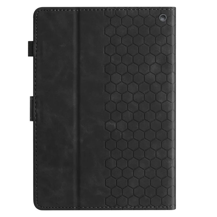 For Amazon Fire HD 8 (2022)  /  (2020) Case Honeycomb Printed Leather Tablet Cover with Card Slot