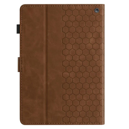 For Amazon Fire HD 8 (2022)  /  (2020) Case Honeycomb Printed Leather Tablet Cover with Card Slot