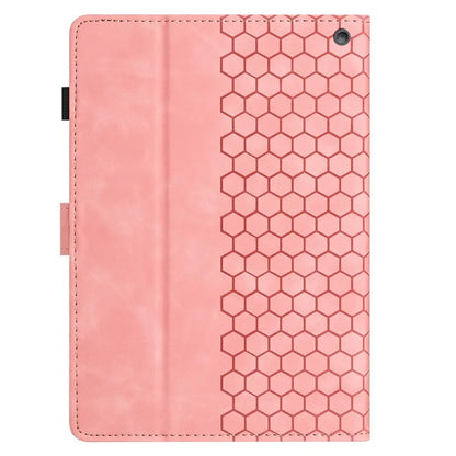 For Amazon Fire HD 8 (2022)  /  (2020) Case Honeycomb Printed Leather Tablet Cover with Card Slot