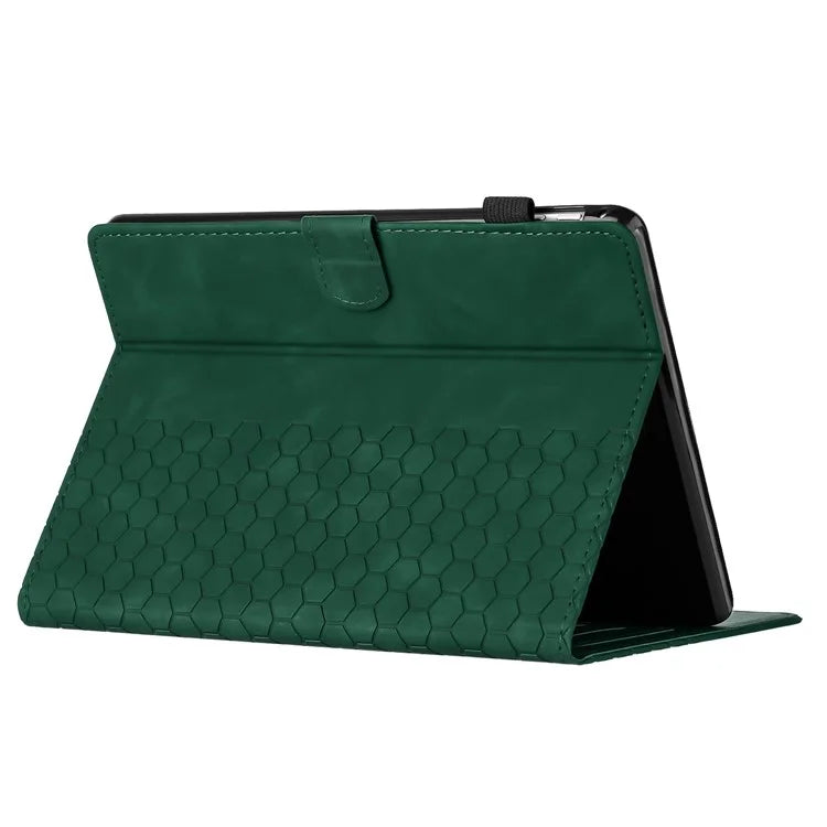 For Amazon Kindle Paperwhite (2021) Case Honeycomb Printed Leather Tablet Cover with Card Slot
