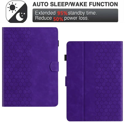 For Amazon Kindle Paperwhite (2021) Case Honeycomb Printed Leather Tablet Cover with Card Slot