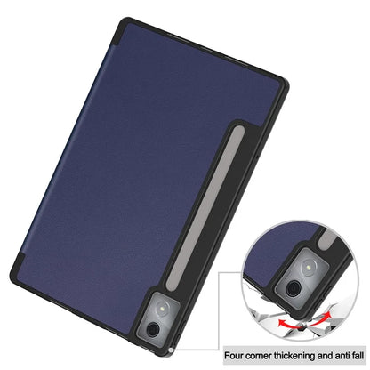 For Lenovo Xiaoxin Pad Pro 12.7 (2025) Stand Case Shock-Absorbent Leather Tablet Cover with Pen Slot