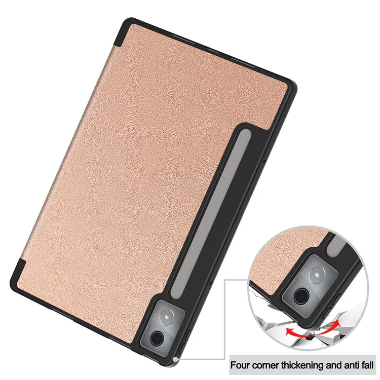For Lenovo Xiaoxin Pad Pro 12.7 (2025) Stand Case Shock-Absorbent Leather Tablet Cover with Pen Slot