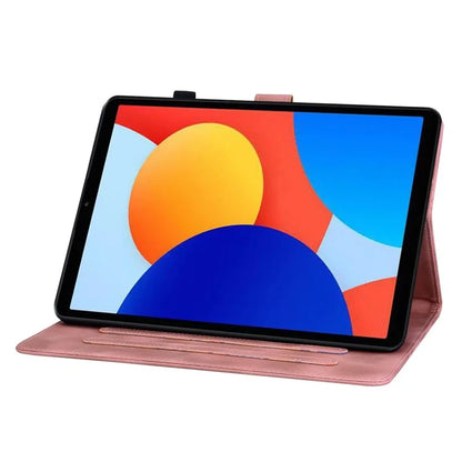 For Xiaomi Redmi Pad SE 4G 8.7 inch Case Lily Flower Imprint Card Slots Leather Tablet Cover