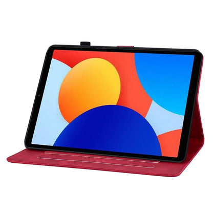 For Xiaomi Redmi Pad SE 4G 8.7 inch Case Lily Flower Imprint Card Slots Leather Tablet Cover
