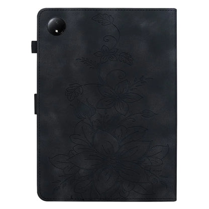 For Xiaomi Redmi Pad SE 4G 8.7 inch Case Lily Flower Imprint Card Slots Leather Tablet Cover