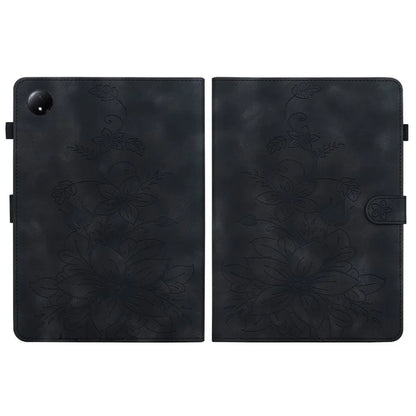 For Xiaomi Redmi Pad SE 4G 8.7 inch Case Lily Flower Imprint Card Slots Leather Tablet Cover