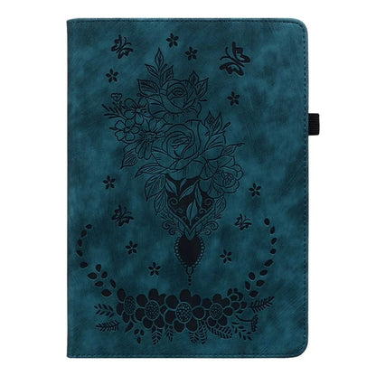 For Xiaomi Redmi Pad SE 4G 8.7 inch Case Card Holder Anti-Scratch Leather Cover Rose Flower Imprint