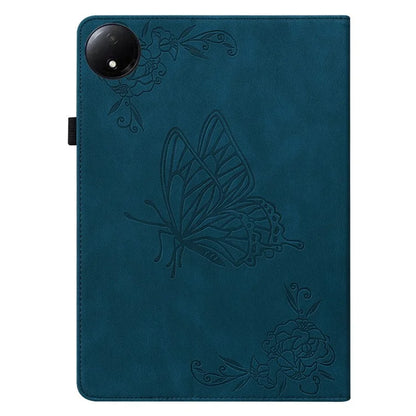 For Xiaomi Redmi Pad SE 4G 8.7 inch Case Butterfly Flower Imprint PU Leather Tablet Cover with Card Slots