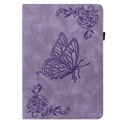 For Xiaomi Redmi Pad SE 4G 8.7 inch Case Butterfly Flower Imprint PU Leather Tablet Cover with Card Slots