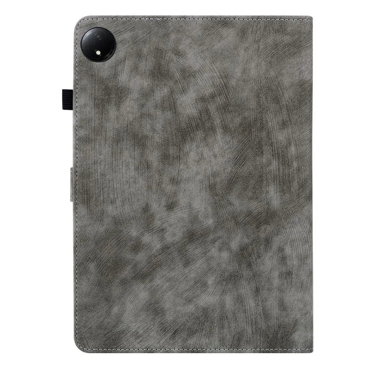 For Xiaomi Redmi Pad SE 4G 8.7 inch Cases Tiger Imprint Anti-Scratch PU Leather Tablet Cover
